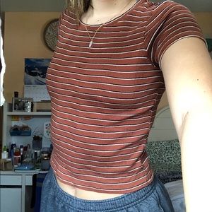 American Eagle Striped crop top